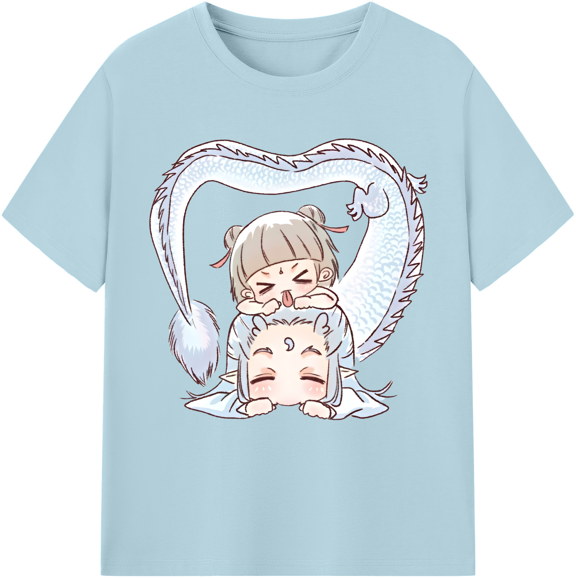 （画像用） Ne Zha 2 ナタ 魔童の大暴れ 綿100％半袖Tシャツ（フロントプリント）